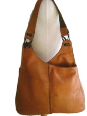 Lucky Brand Boho Leather Hobo Shoulder Bag 25x15